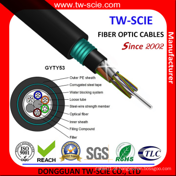 Cabo de Fibra Óptica de Enterro Direto Gyty53 Resistente a Roedores